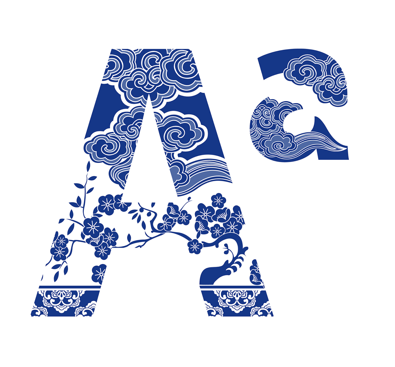 字母设计-传统的东方中国风格