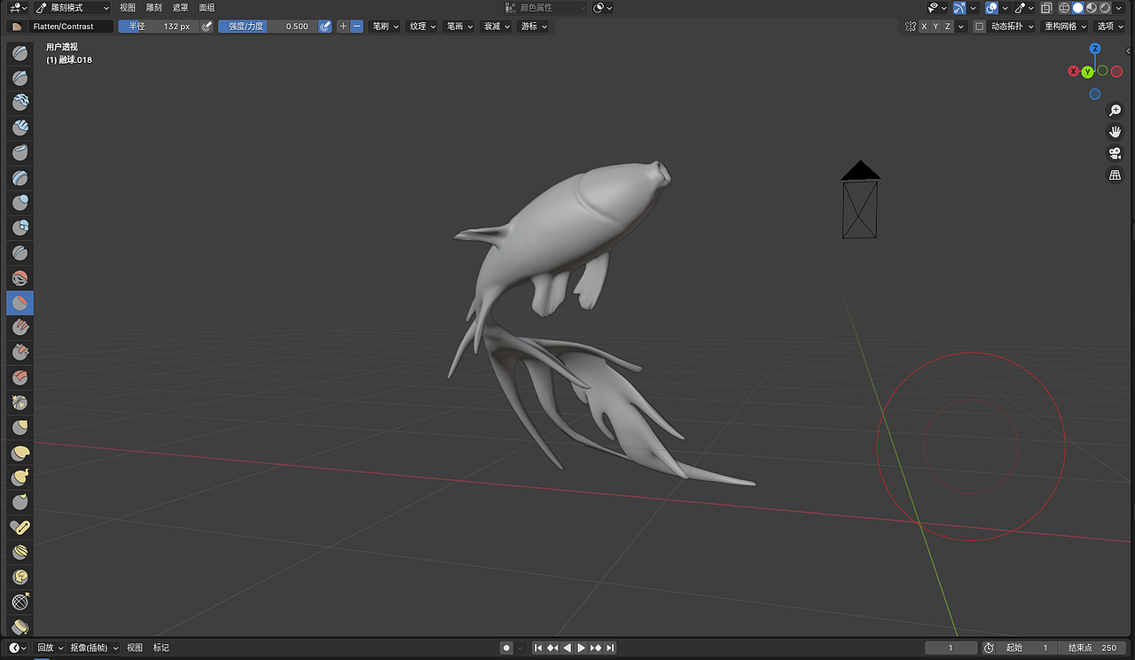 自动拓补工具减少一些面,省得渲染时候卡