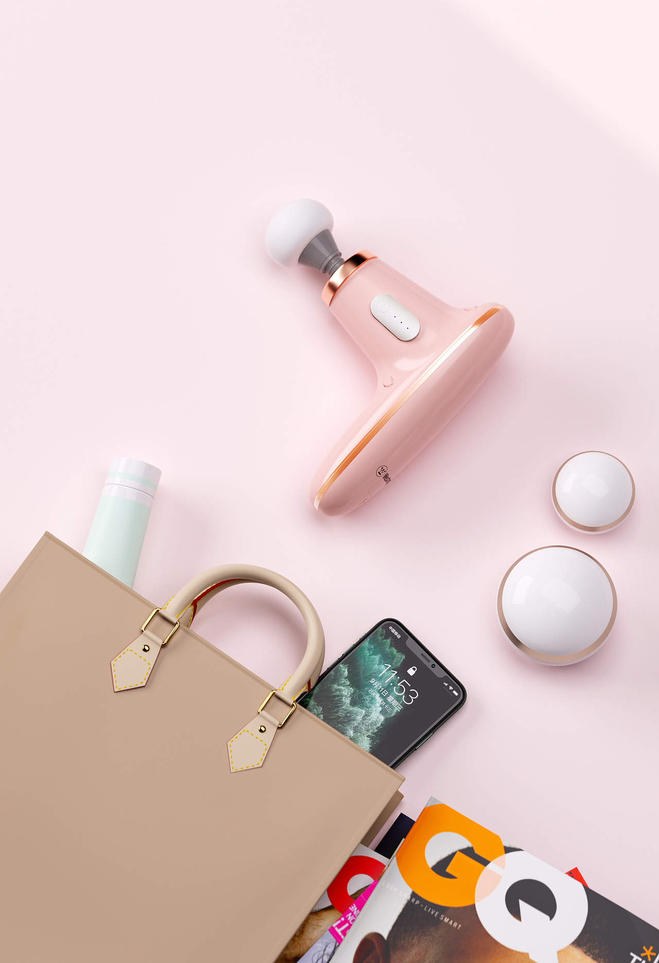 筋膜枪产品渲染