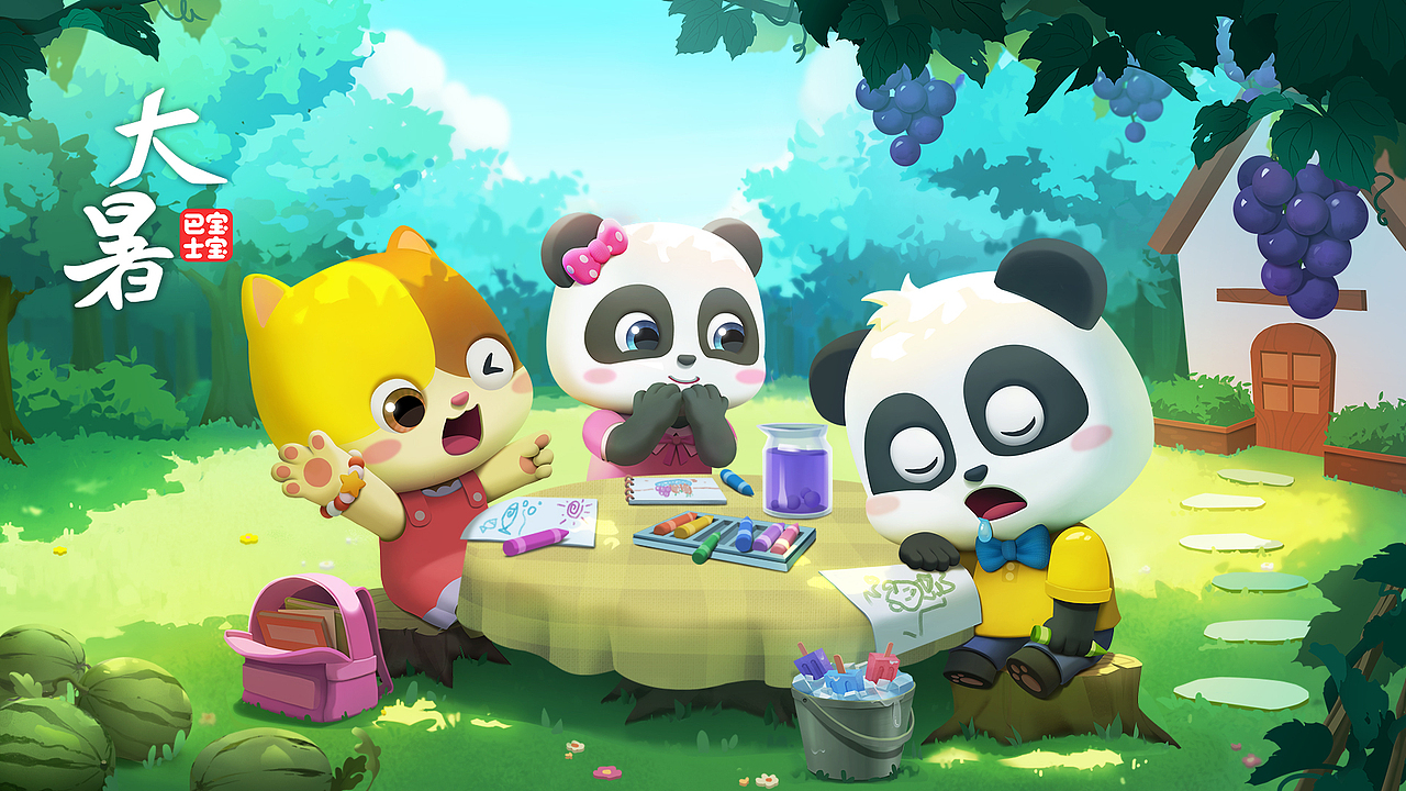 宝宝巴士品宣插画-奇妙IP系列节日节气