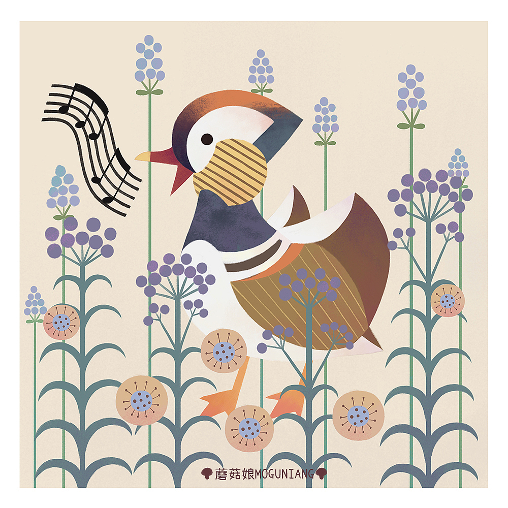 森林音乐会 装饰小动物插画