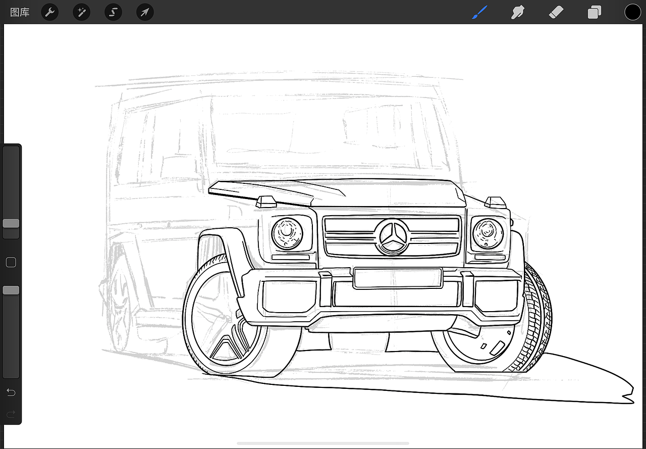 【手绘汽车】奔驰大g