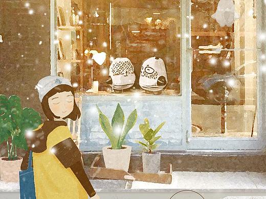 简易清新的节气插画