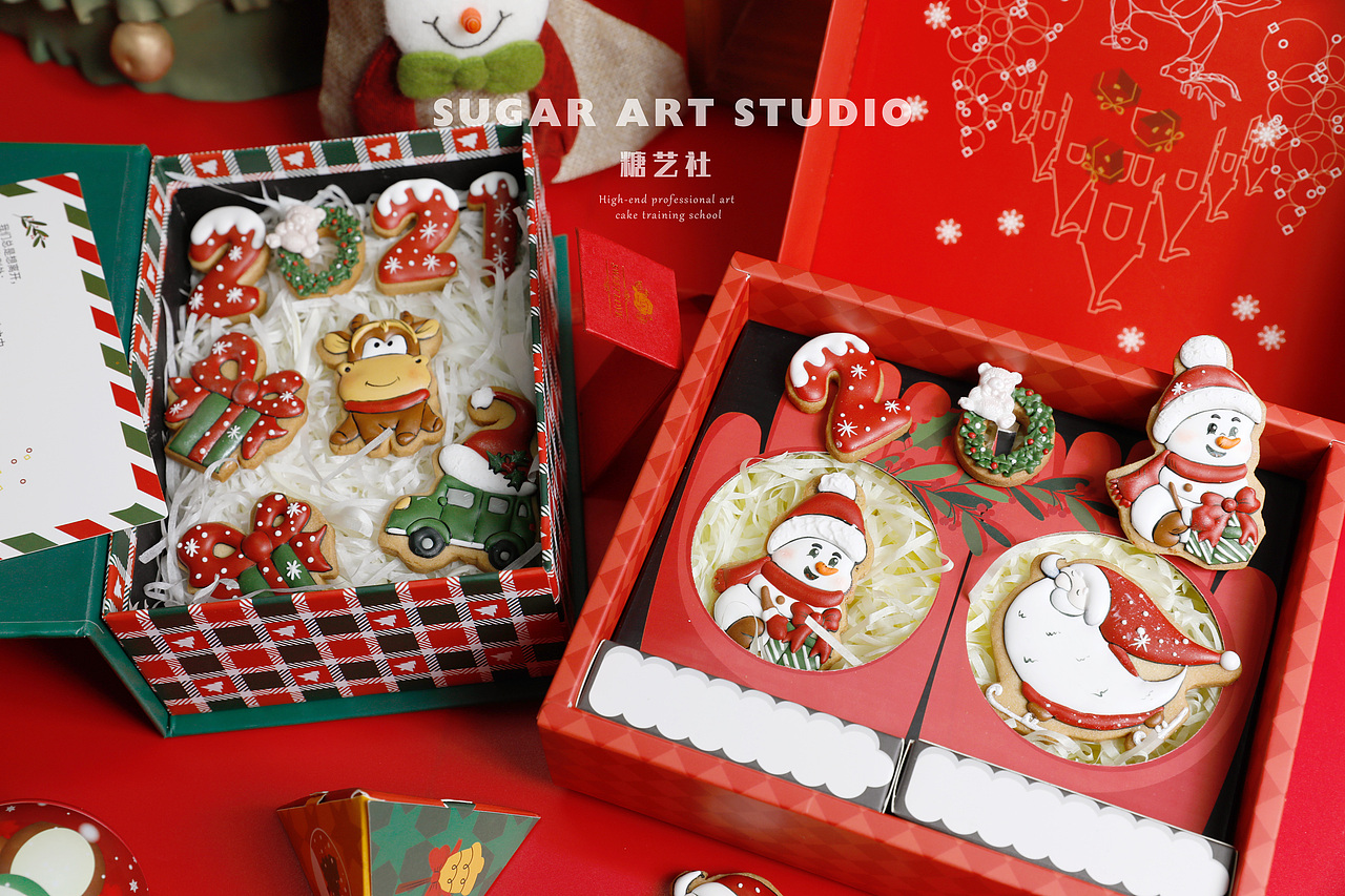 圣诞节礼盒系列美食拍摄- 圣诞节糖霜饼干