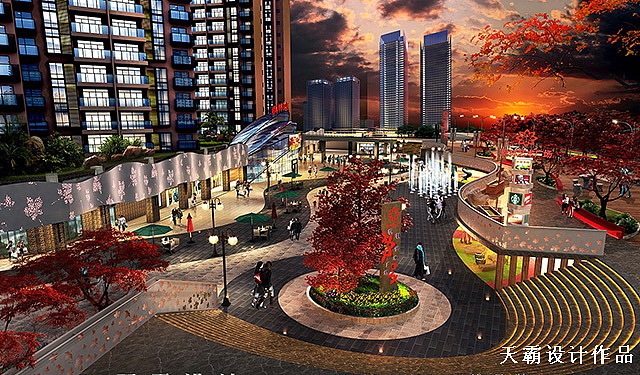 广西商贸城设计客户可参考的效果图