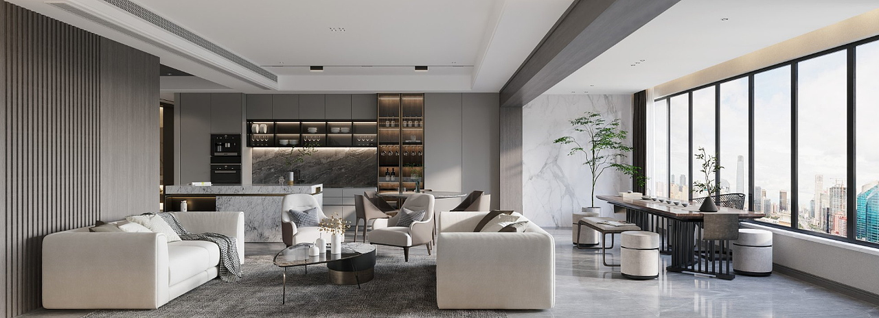 效果图案例现代风格一套