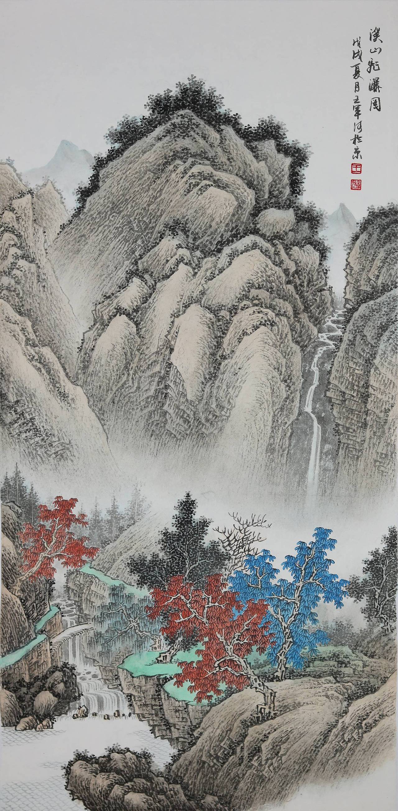 当代工笔山水名家王军河作品欣赏（图ZMjA1NTUwMzMy） - 绘画 - 站酷设计师水为邻原创素材 - 站酷ZCOOL