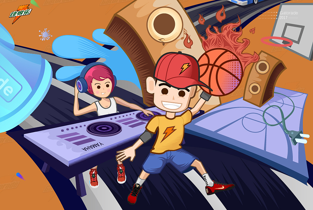 佳得乐插画原创（图ZODg1MzA5NTY=） - 创作习作 - 站酷设计师风暴CC原创素材 - 站酷ZCOOL