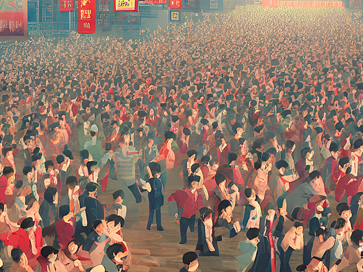 #AI創(chuàng)作實驗室#熱熱鬧鬧的湘潭萬樓招商#用AI做海報（個人主頁-ZNjMxNDQxMjg=） - AI作品 - 站酷設(shè)計師昊仔喜歡做設(shè)計原創(chuàng)素材 - 站酷ZCOOL