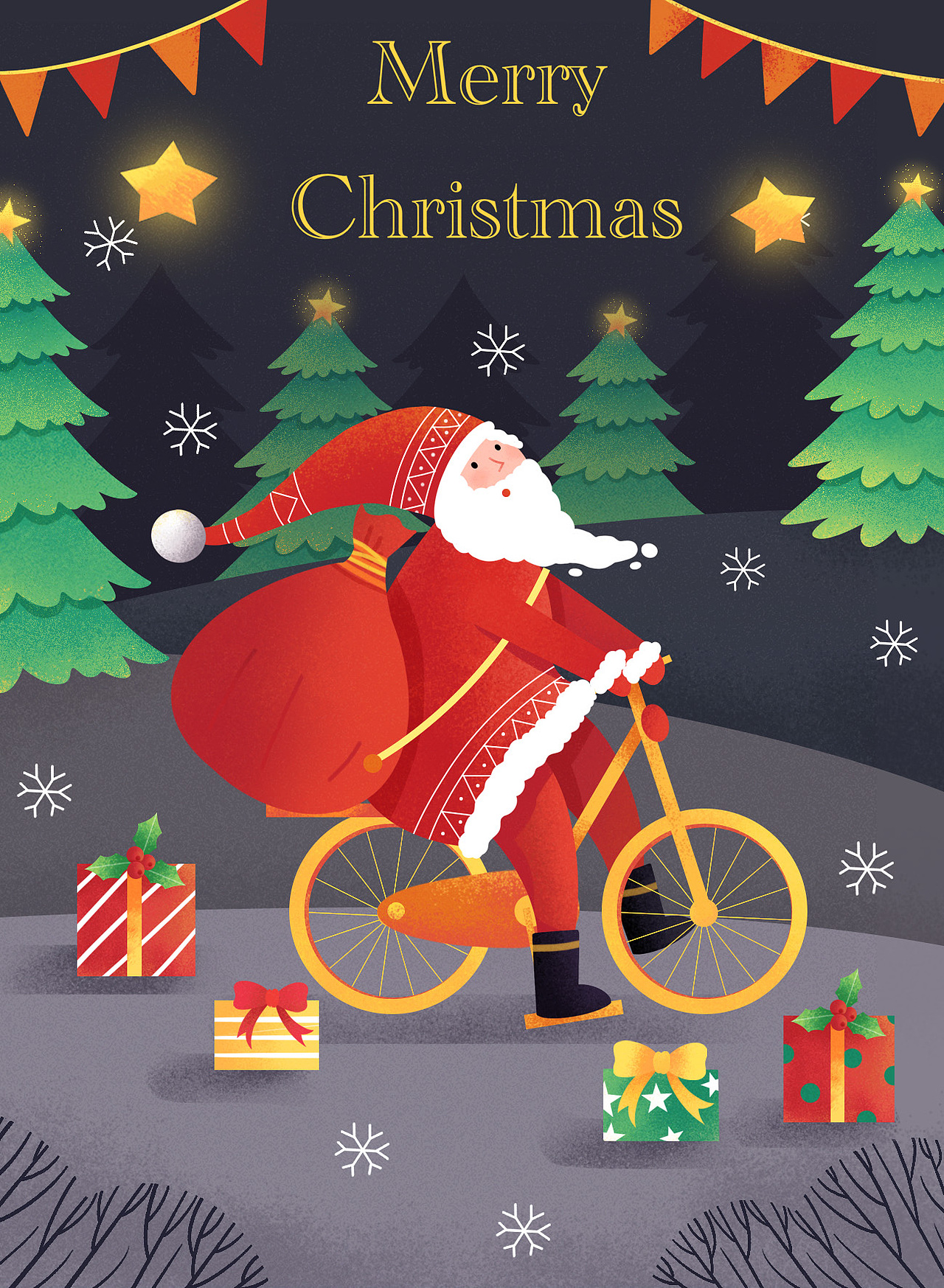 近期给约稿的甲方画的一套圣诞节贺卡（图ZMTY3MDc0Mjg0） - 商业插画 - 站酷设计师NACL_YY原创素材 - 站酷ZCOOL