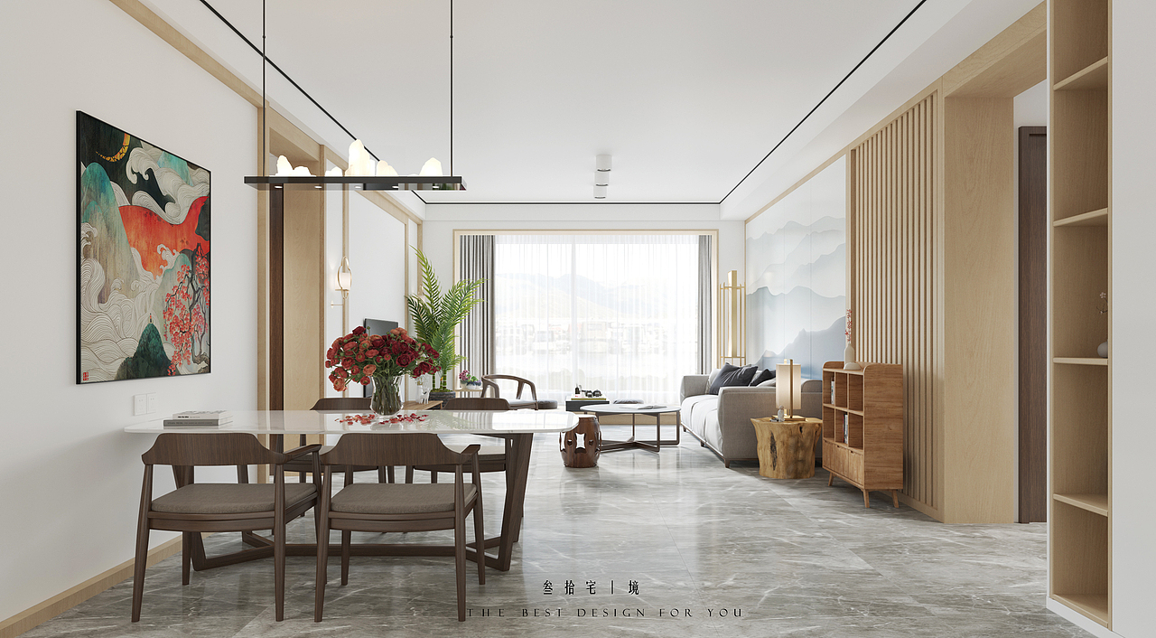 远洋大河宸章150㎡叁 拾 宅 丨 境（图ZMTExNzU1MTIw） - 家装设计 - 站酷设计师奉天久舍空间设计原创素材 - 站酷ZCOOL
