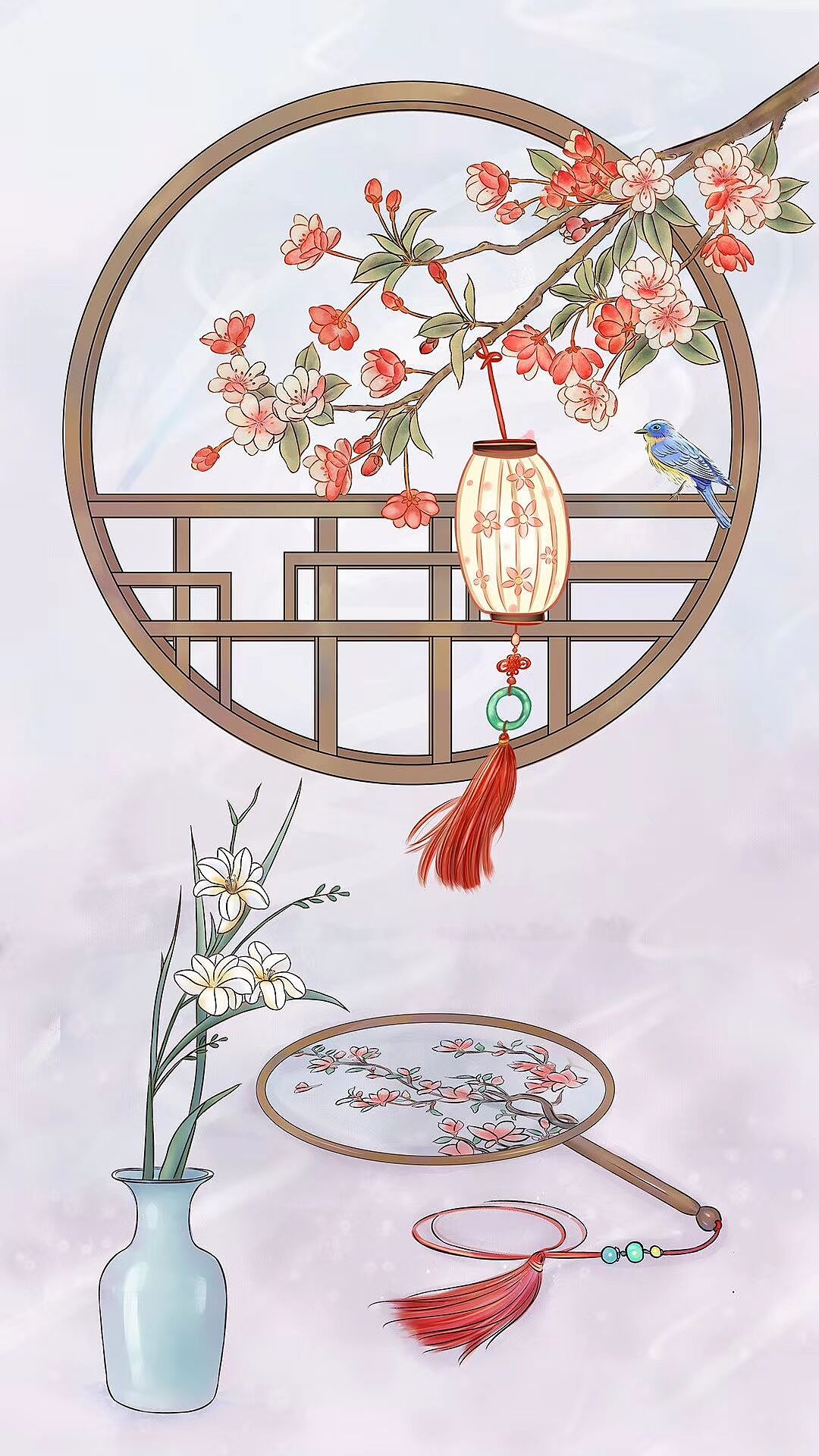 原创古风唯美宫廷中国风商业插画板绘，手机壳插画设计（图ZMjIzOTI2NDcy） - 商业插画 - 站酷设计师素香插画原创素材 - 站酷ZCOOL