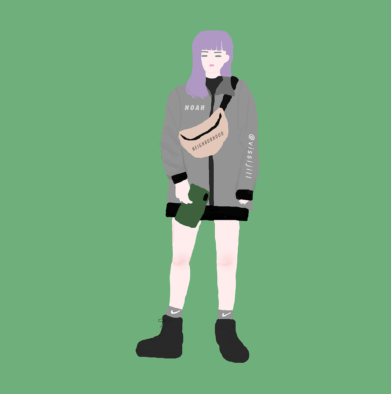 潮流穿搭插画-人物