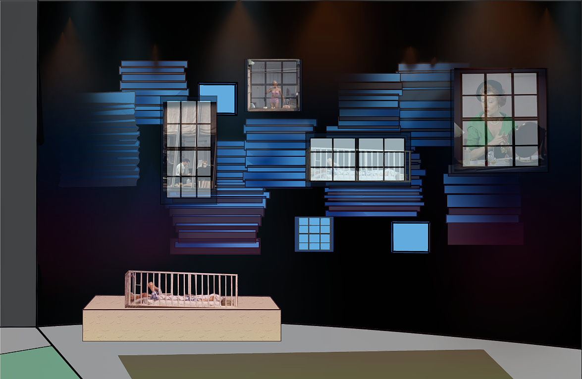 虚拟舞美设计后窗舞台剧