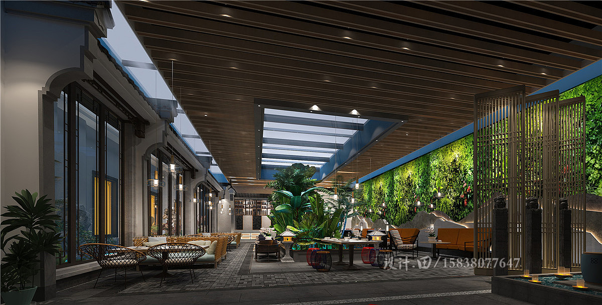 徽派洗浴设|韩式洗浴设计|新乡江南水巷洗浴设计