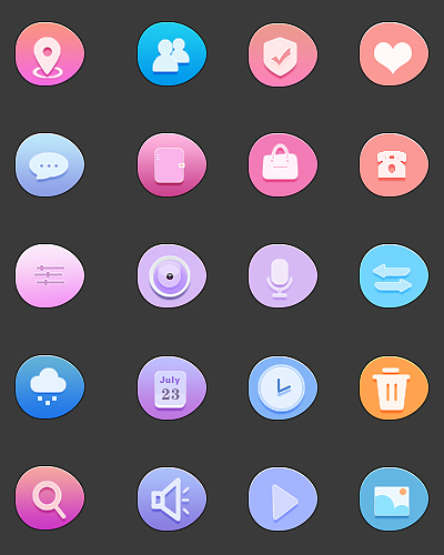 擬物化圖標(biāo)（圖ZMTgyNjA2ODA4） - 圖標(biāo) - 站酷設(shè)計(jì)師胖拉拉原創(chuàng)素材 - 站酷ZCOOL