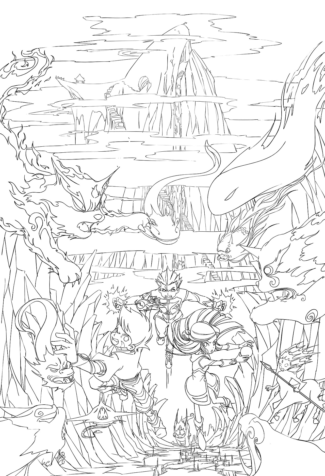 《诺米亚的暗影》封面图绘画,已出版~