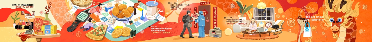 为饿了么绘制新春长篇
