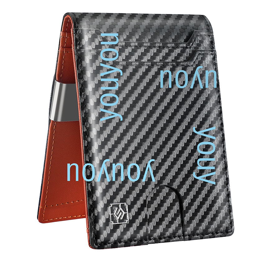 亚马逊主图碳纤维男士钱包精修图