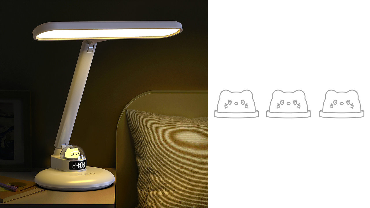 Desk lamp with kitty night light（图ZMjcyNjA5OTI4） - 生活用品 - 站酷设计师研物设计原创素材 - 站酷ZCOOL