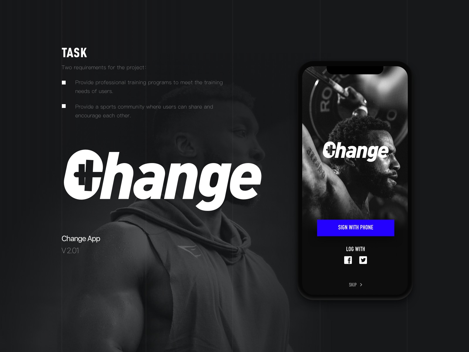 Change  运动健身App UI/UX design