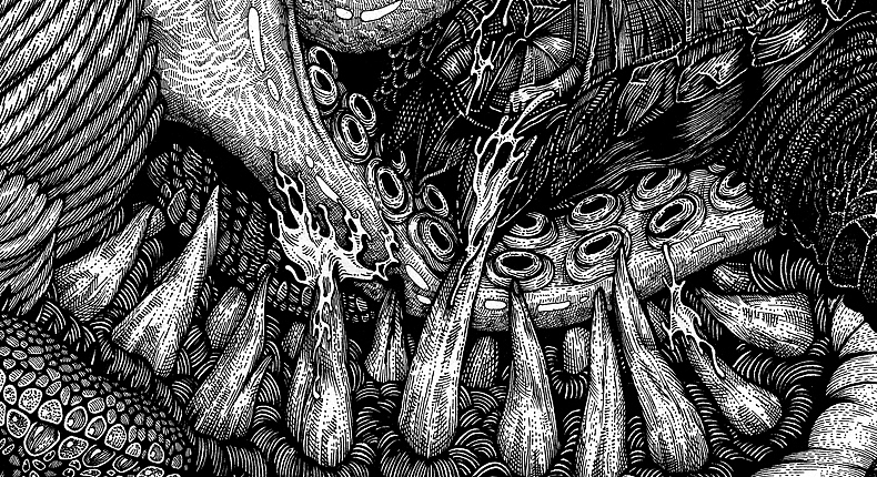 七宗罪饕餮纸本手绘高清细节