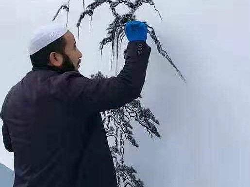 回族弟子马成元，德高望重新疆最有名的书画家吴俊彬（个人主页-ZNjgwOTQ2MTY=） - AI作品 - 站酷设计师Z310991281原创素材 - 站酷ZCOOL