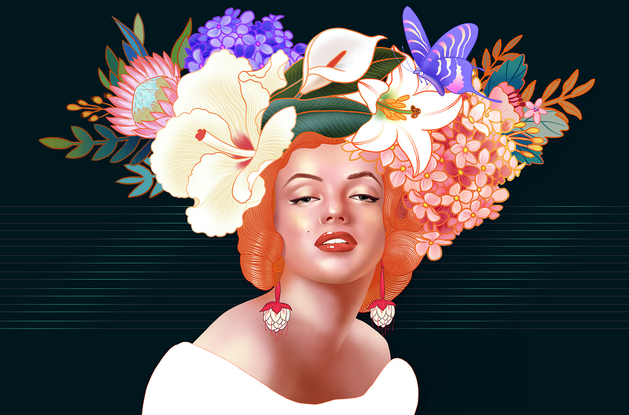 玛丽莲·梦露|插画|艺术插画|戈多的多 - 原创作品 - 站酷 (zcool)