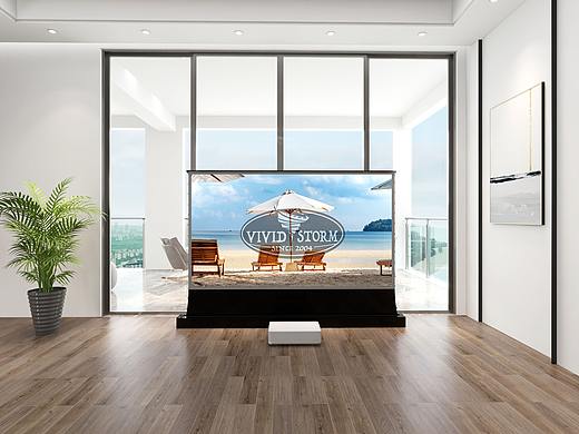 VIVIDSTORM投影屏幕——电动地升黑栅幕