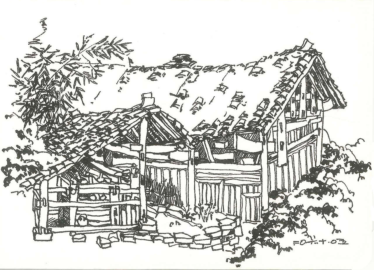 周庄写生-钢笔风景速写