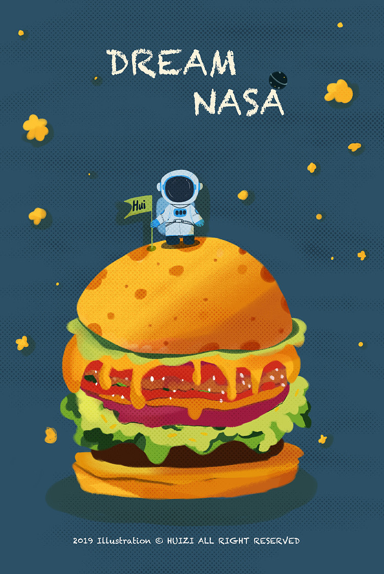 DREAM NASA（图ZMTU5Mzc2MzI0） - 商业插画 - 站酷设计师惠梓huizi原创素材 - 站酷ZCOOL