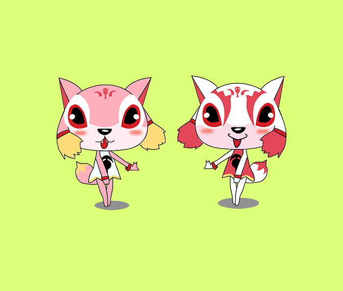 一对小母狼姐妹 你们多乖巧啊~左边的是姐姐吗?