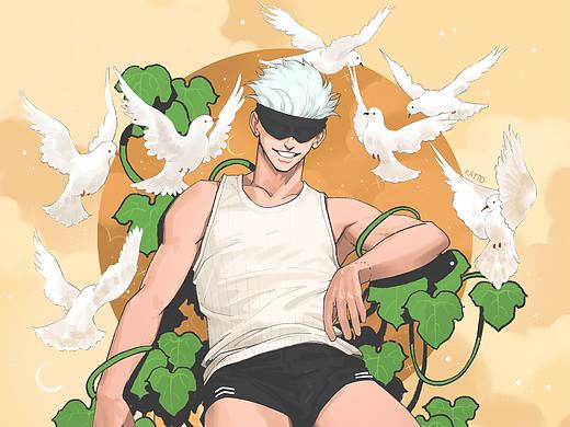 咒术回战五条悟同人插画