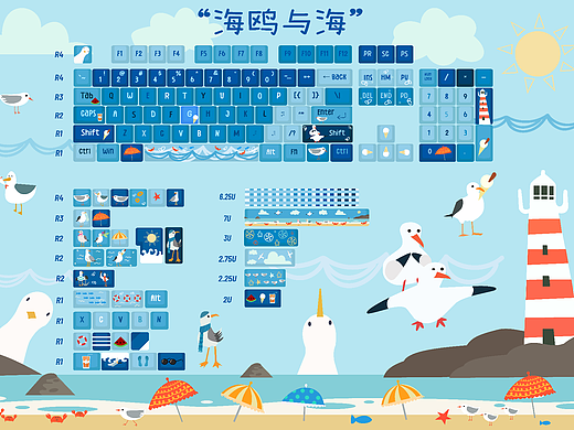 键帽设计|海鸥与海🌊🍃