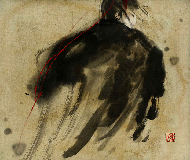 癸卯年冬水墨涂