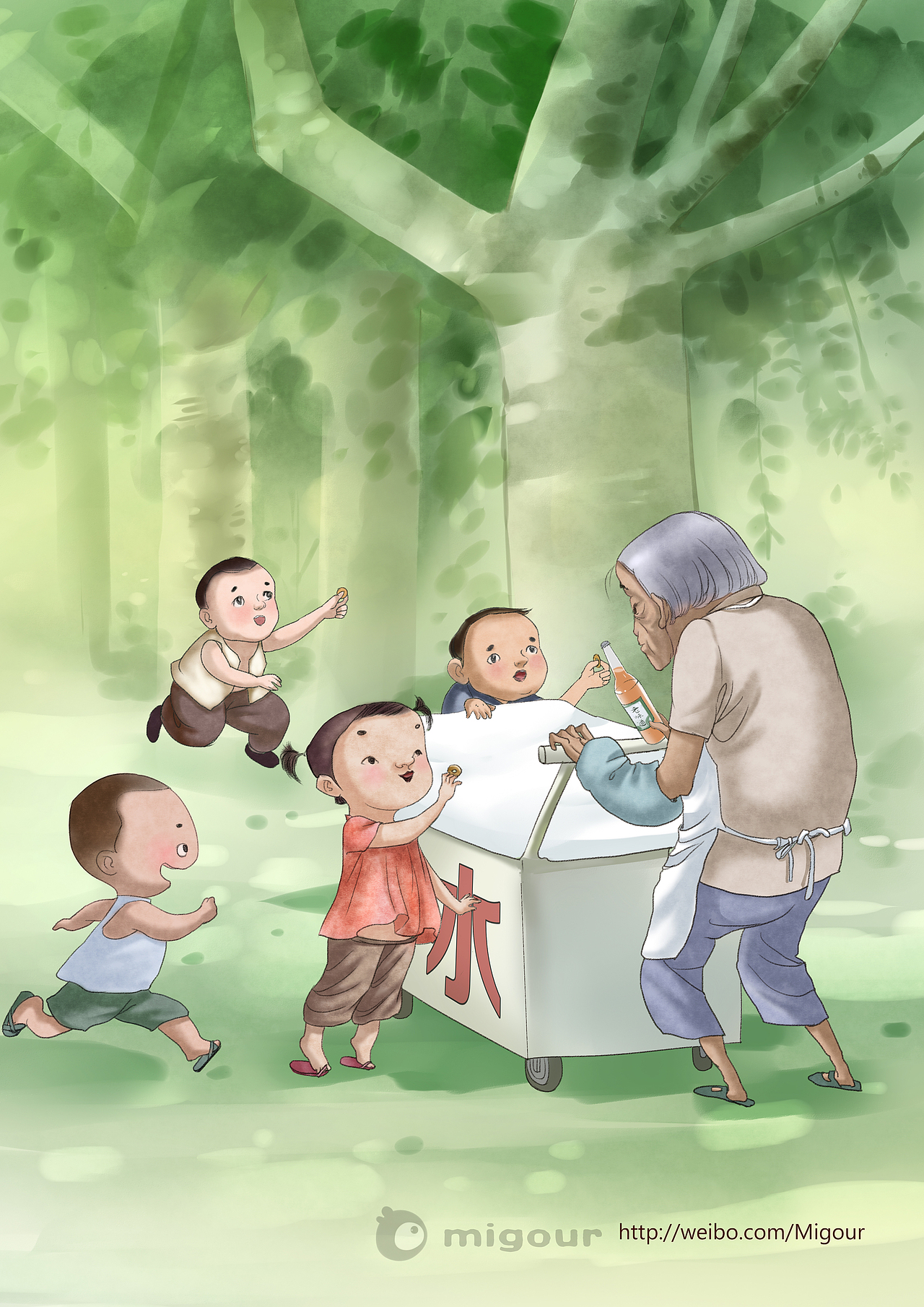 怀旧童年（图ZMTA4MDgwNjcy） - 儿童插画 - 站酷设计师米果migour原创素材 - 站酷ZCOOL