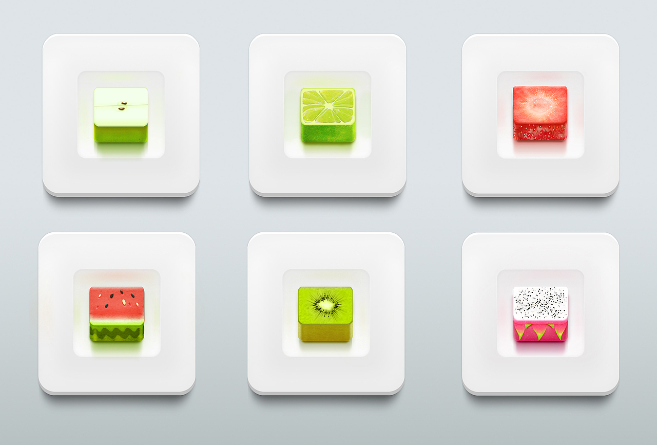 夏日清凉fruit icon 水果图标（图ZOTg3NzY5Ng==） - 图标 - 站酷设计师御妈妈原创素材 - 站酷ZCOOL