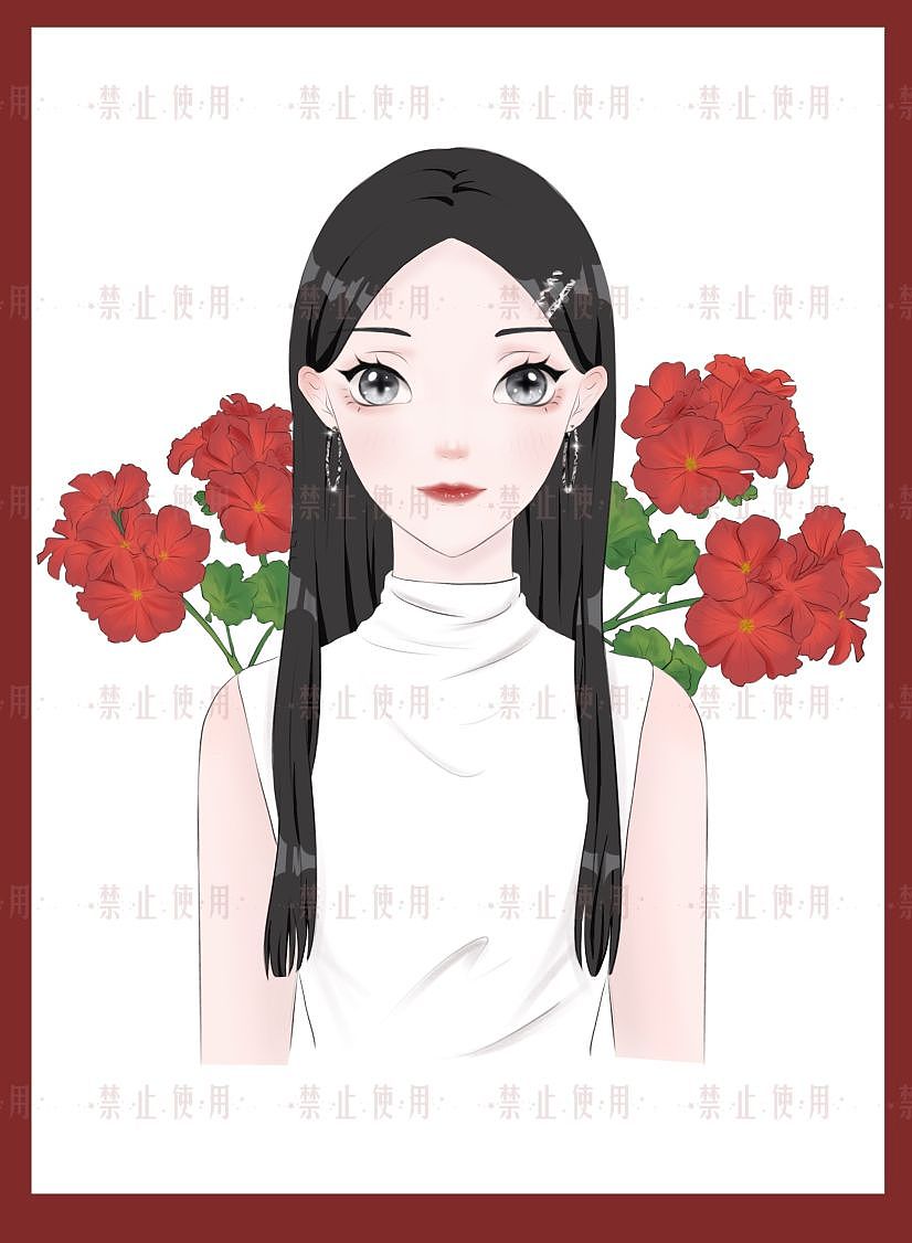 花草少女系列插画（图ZMzU0MjM0ODcy） - 商业插画 - 站酷设计师果软汁糖原创素材 - 站酷ZCOOL