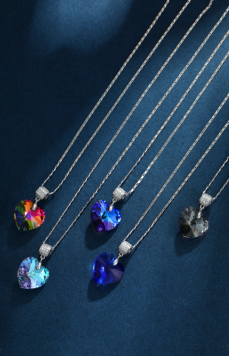 久违的一波蓝 水晶耳钉 水晶项链套装 珍珠耳钉 手链