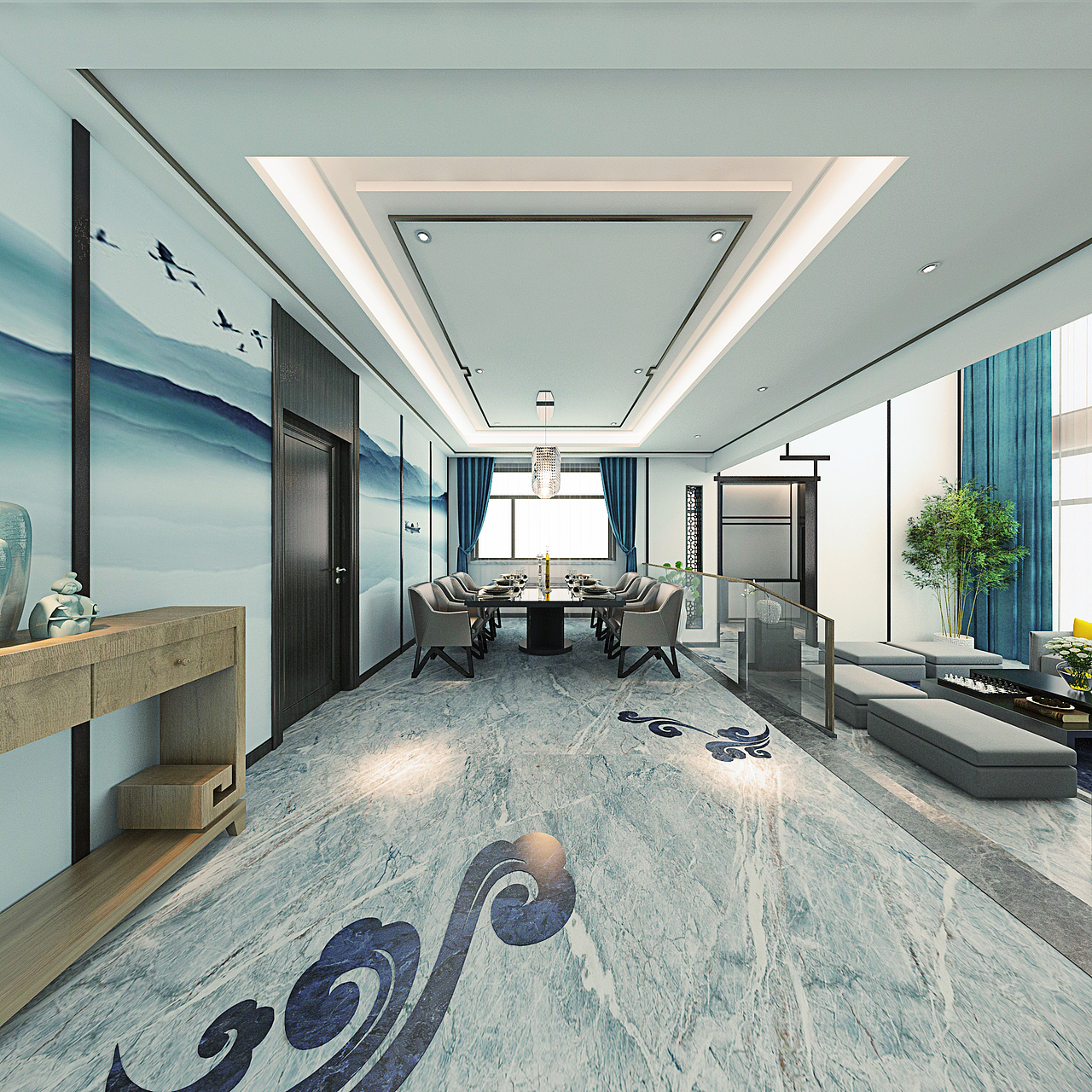 唐山唐新中式别墅（图ZMTIxOTMxNTAw） - 家装设计 - 站酷设计师赵芳节空间设计原创素材 - 站酷ZCOOL