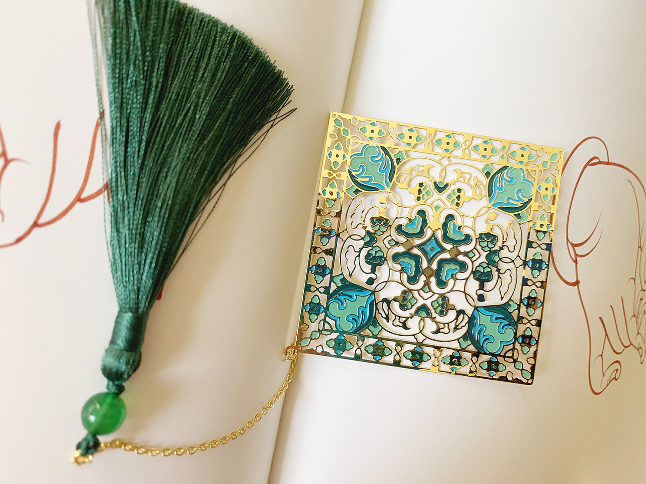 敦煌文创#金属书签-绿荫蕊珠(铜)|工业/产品|生活用品|云白leshy