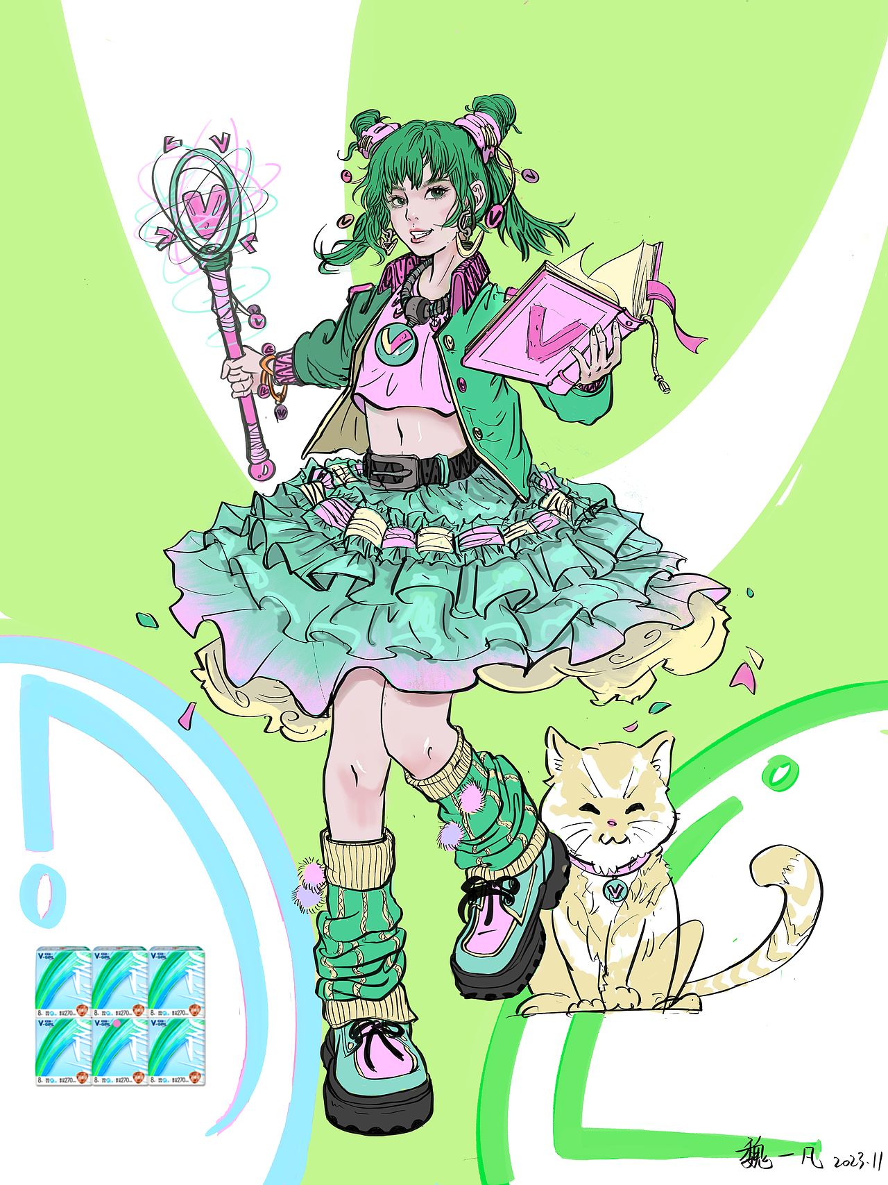 v-girl品牌IP设计草稿“女生不被标签”