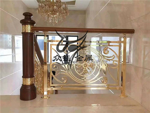 火遍神州大地的经典奢华纯铜雕刻楼梯护栏