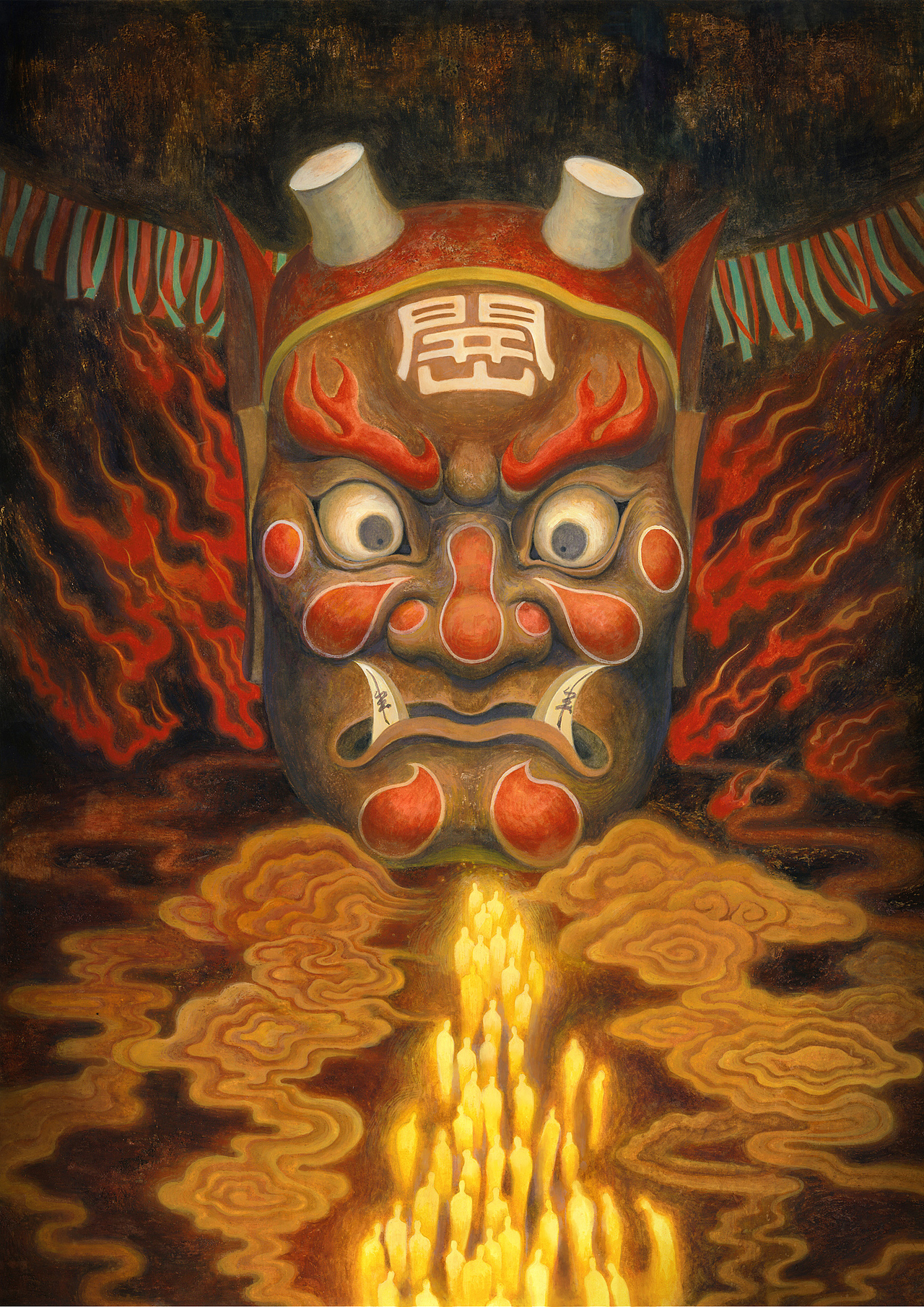 宣传插画——傩戏的视觉化海报（图ZMjgzNjA0NDU2） - 商业插画 - 站酷设计师云祗kumo原创素材 - 站酷ZCOOL