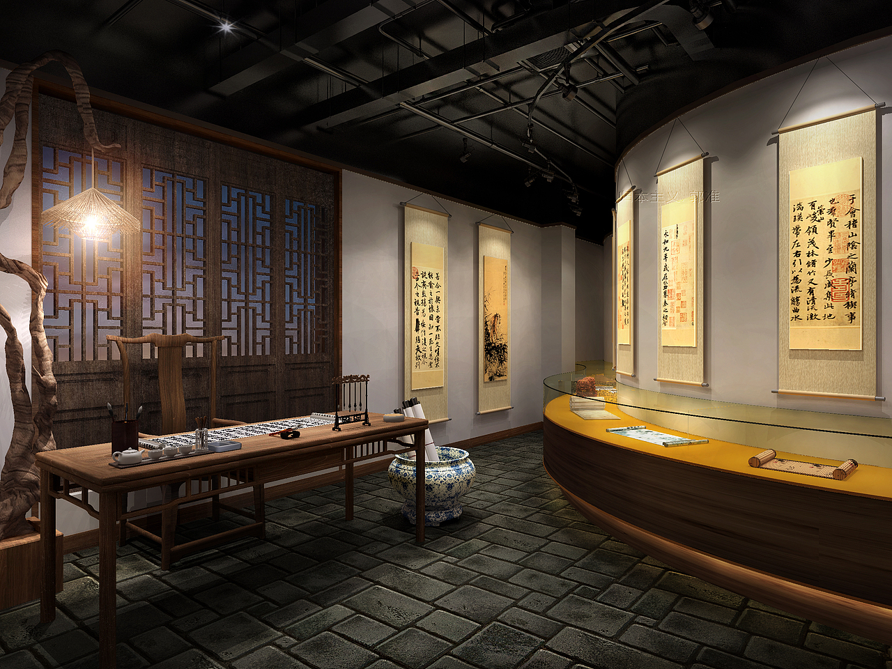 77原创作品空间家装设计上东水岸商业社区建筑9500alexchenhuhu博物馆