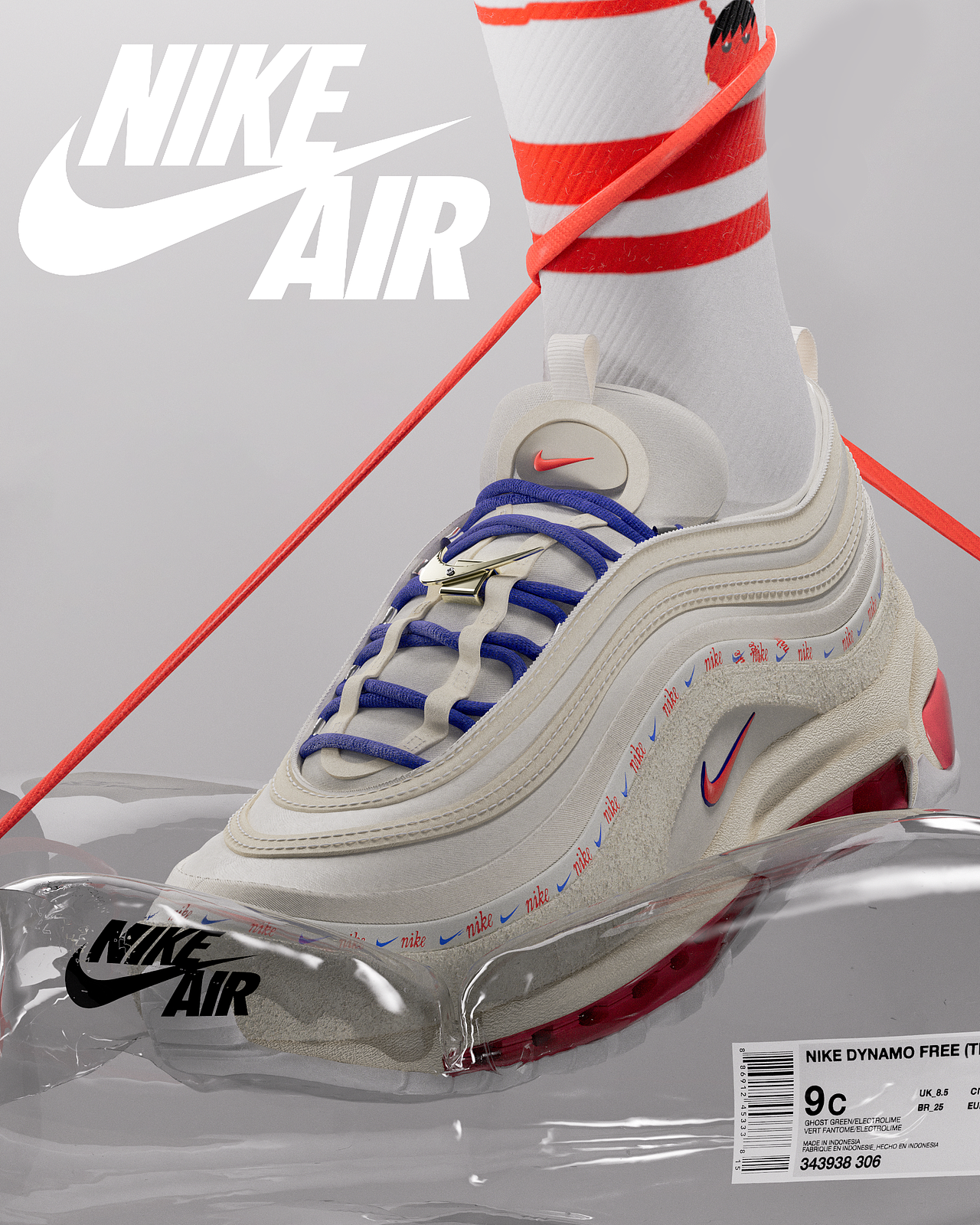 NIKE鞋类细腻渲染