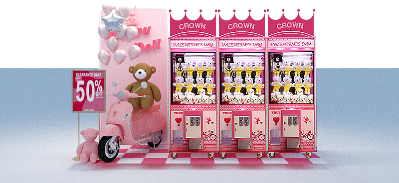 娃娃机摆放设计