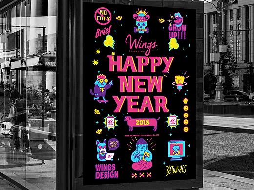 Wings Happy New Year Poster