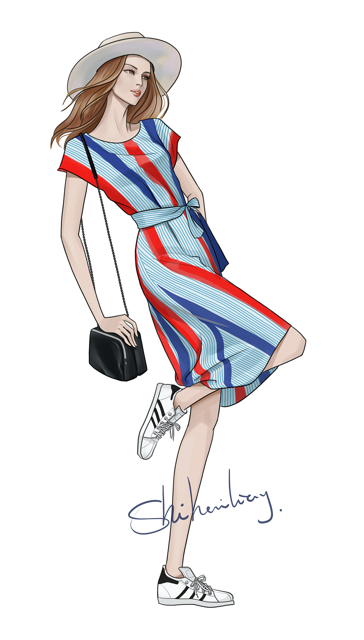 服装插画（图ZMjc0OTU5NTgw） - 创作习作 - 站酷设计师和米娜走天涯原创素材 - 站酷ZCOOL