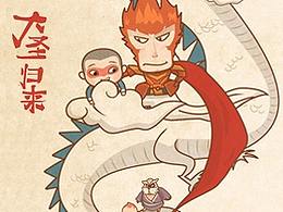 大圣归来壁纸&贴纸(附件无水印可下载)